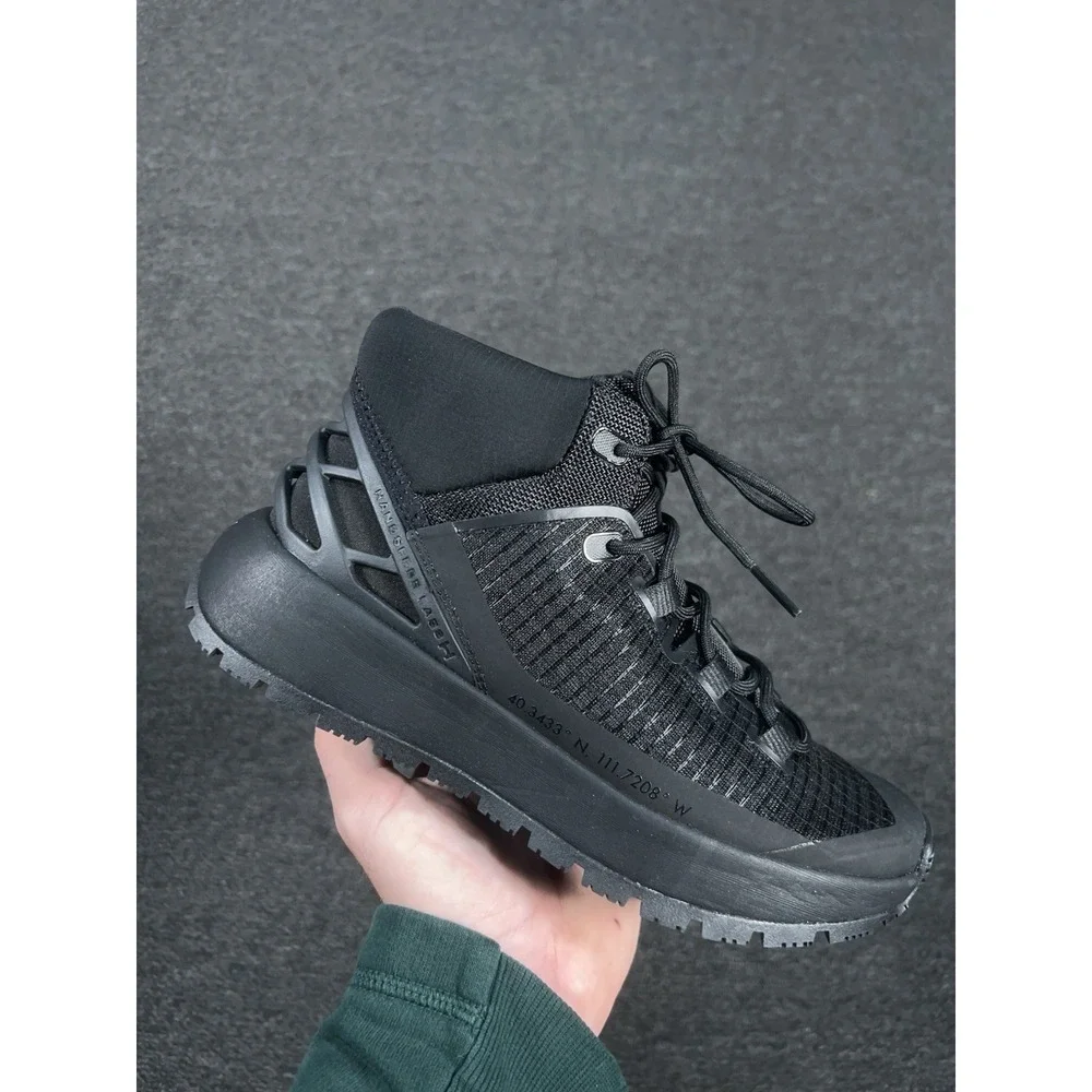 New Kizik Unisex Wasatch Mid Waterproof Hiking Black Shoes Boots Men 4.5 Women 6